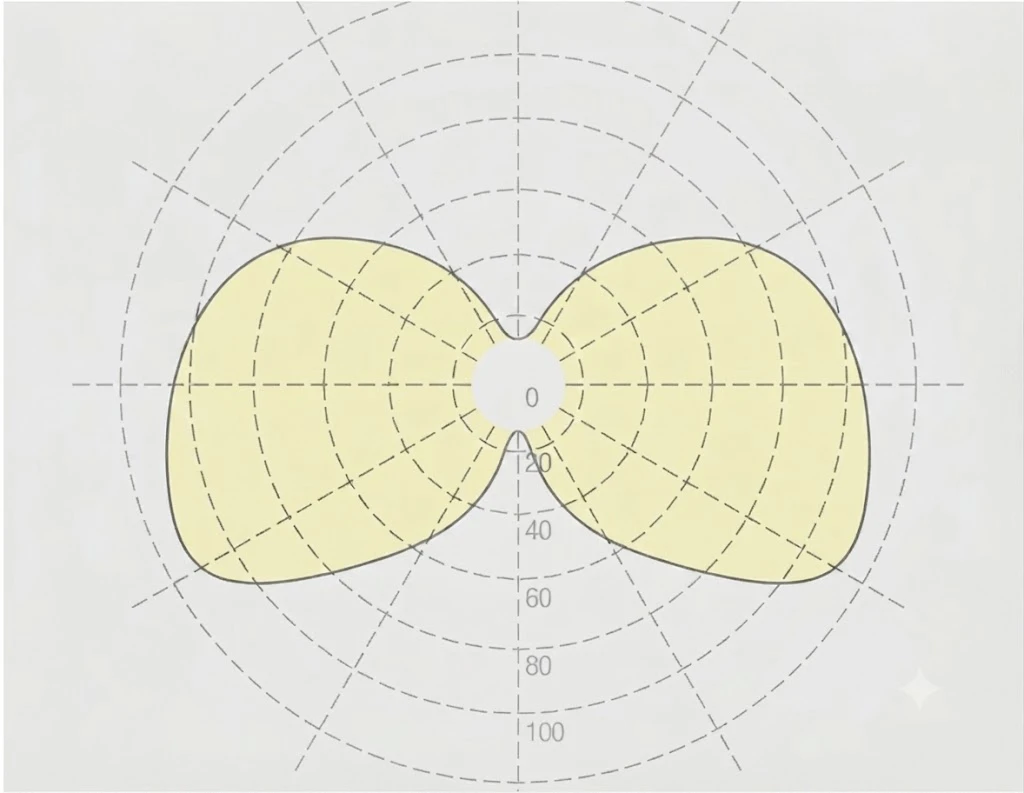 LED 콘벌브 광각 배광 특성 이미지
