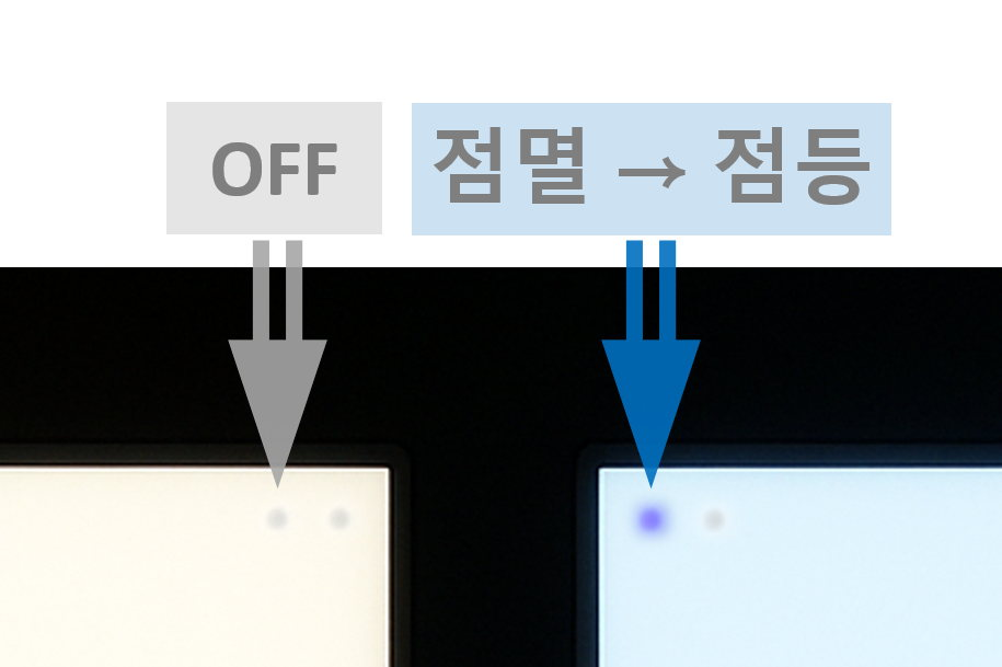 청색광 직접 측정 비교
