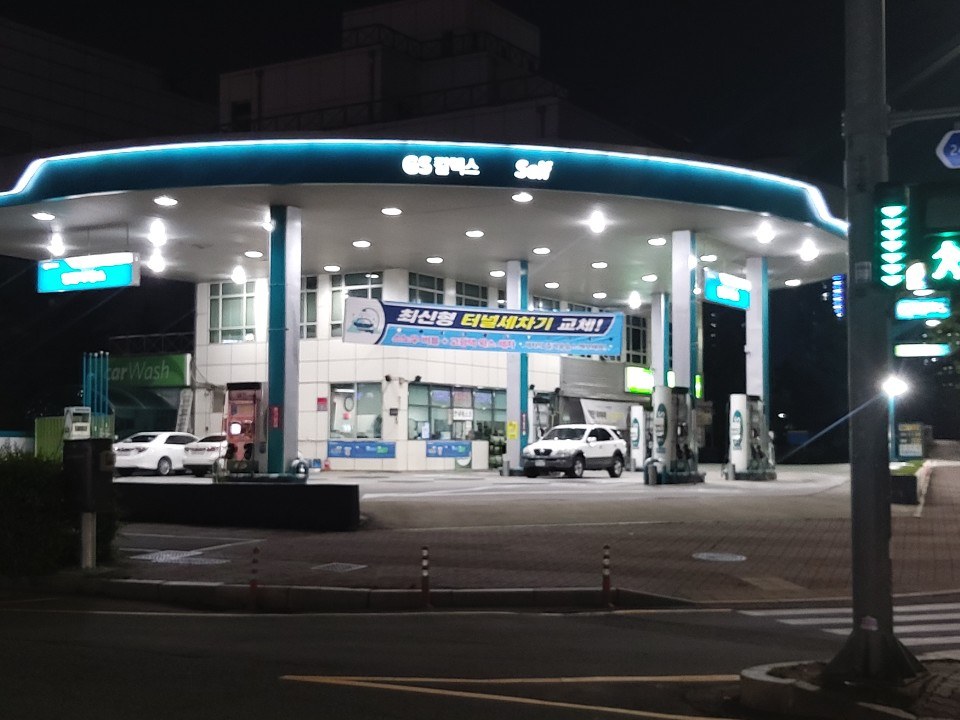 주유소 캐노피 야간 LED 조명 적용사례